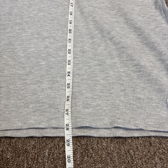 Vuori Shirt Mens Medium Gray Long Sleeve Waffle Knit Crewneck Pullover - Picture 2 of 7